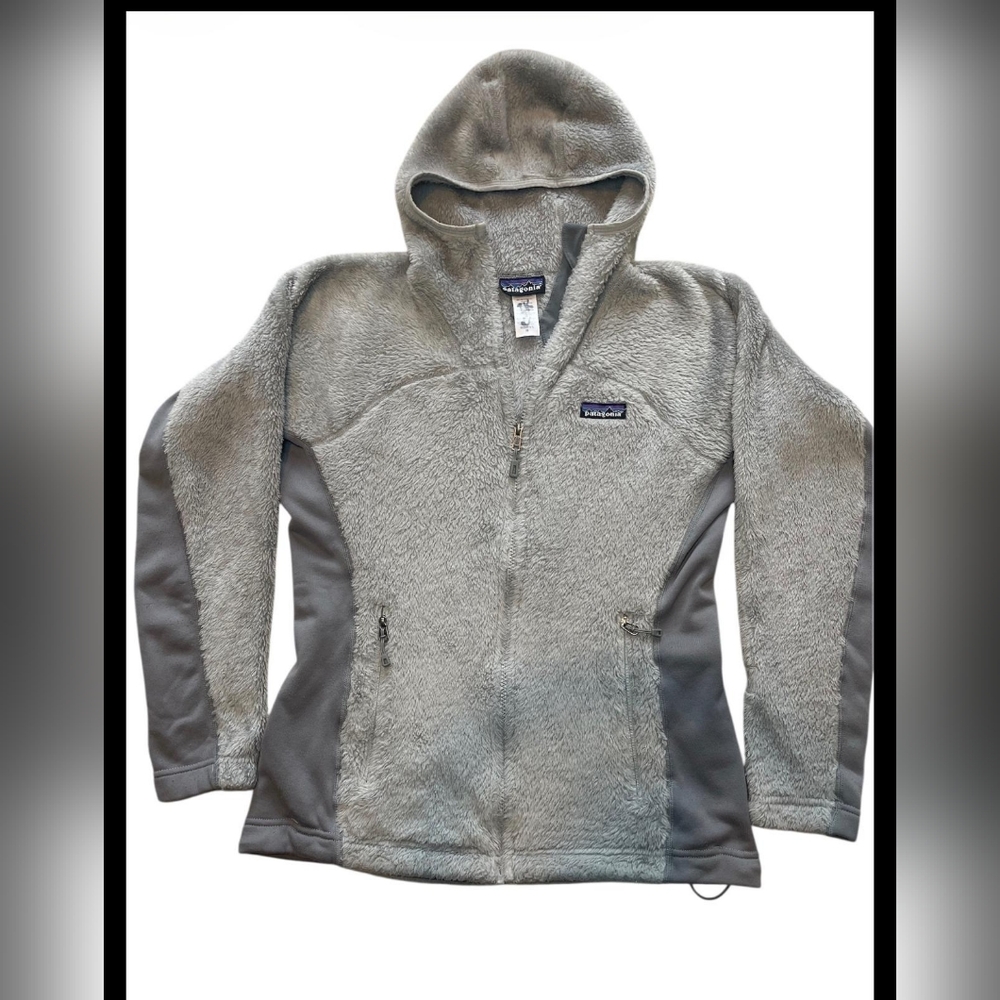 Patagonia Gray Hooded Fleece Jacket